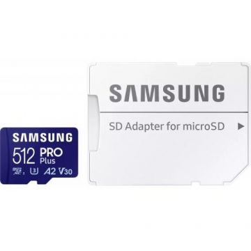 Card Pro Plus 512GB microSDXC Clasa 10 + Adaptor SD