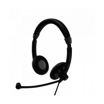 Casti Call Center Peste Ureche Stereo 6.800Hz Jack 3.5mm USB Negru