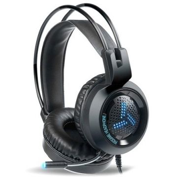 Casti Gaming VH8020 cu Microfon Iluminare LED Negru