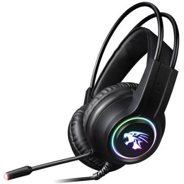 Casti Gaming VH8030 Hi-Fi Stereo cu Microfon Iluminare RGB Negru