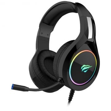 Casti Over Ear Gamenote H2232d RGB Microfon Driver 50mm Lungime Cablu 2.2m Negru