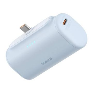 Baterie externa Baseus Compact, 5000 mAh, 20W, 1x USB-C, Blue