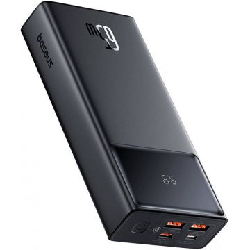 Baterie externa Baseus Star-Lord Digital, 20000 mAh, 2x USB, 1x USB-C, 65 W, Display, Black