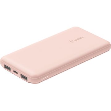 Baterie externa Belkin BoostCharge 10000 mAh, 2x USB, 1x USB-C, Pink