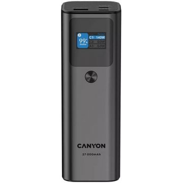 Baterie externa Canyon PB-2010 27000 mAh, 1x USB, 2x USB-C, Power Delivery 140W, posibilitate incarcare laptop