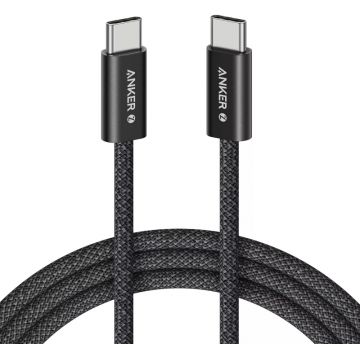 Cablu de date / adaptor Anker Zolo, USB-C Male la USB-C Male, 240 W, 1 m, Black