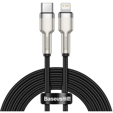 Cablu de date Cafule USB-C - Lightning 1m Black