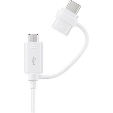 Cablu de date EP-DG930DW Combo Cable Type-C si Micro USB White