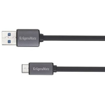 Cablu de Date KM0347 USB 3.0 la USB-C 50CM Negru