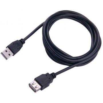 Cablu de date USB-A - USB-A 2m Black