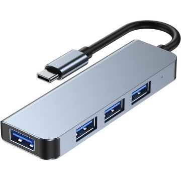 Cablu de date V1 USB Type-C - 4x USB 3.0, Gri