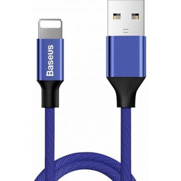 Cablu de date Yiven, USB/Lightning, 2A, 1.2m, Albastru