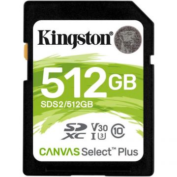 Card Canvas Select Plus SDXC 512GB Clasa 10 UHS-I U3 100 Mbs