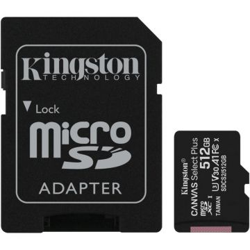 Card de memorie Canvas Select Plus 100R 512GB Micro SDXC Clasa 10 UHS-I U1 + Adaptor SD