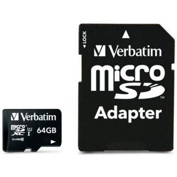 Card de memorie microSDXC Premium 64GB Clasa 10 UHS-i U1 cu adaptor SD