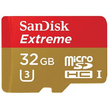 Card Extreme Pro microSDHC 32GB 100Mbs A1 Clasa 10 V30 UHS-I U3 cu adaptor SD