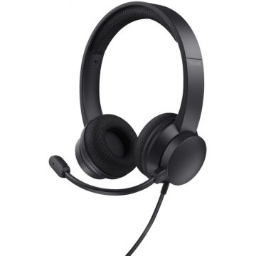 Casti Trust On-Ear, Ayda USB-ENC Black
