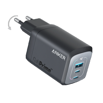 Incarcator retea Anker Prime 67W, 2x USB-C, 1x USB, GaN, Black