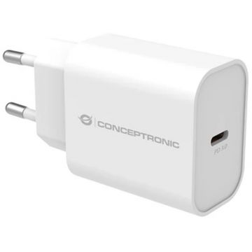 Incarcator retea Conceptronic 1x USB-C, PD 25W, White