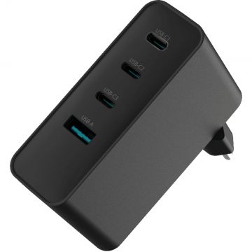 Incarcator retea Natec Ribera Gan 3x USB-C, 1x USB-A 100W Black