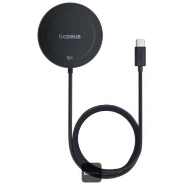Incarcator wireless Baseus Mini4, Wireless Qi 15 W, Black