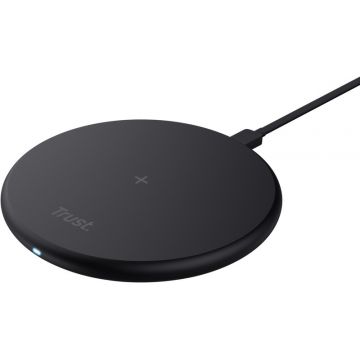 Incarcator wireless Trust Viro, Fast Wireless Charger 15W, Black, cu cablu USB-C