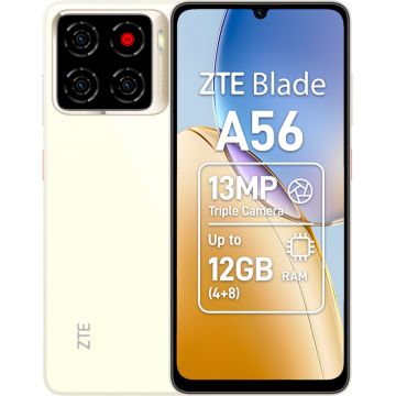 Smartphone ZTE Blade A56, 64GB, 12GB RAM (4GB + 12GB extensibili), Dual SIM, 4G, 4-Camere, Floating Gold