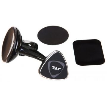 Suport Tellur Universal, Magnetic pentru bord/parbriz, negru