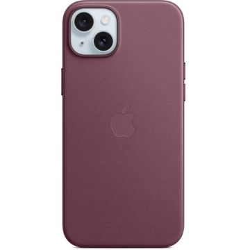 Apple Protectie pentru spate, material FineWoven, cu MagSafe pentru iPhone 15 Plus, culoare Mulberry