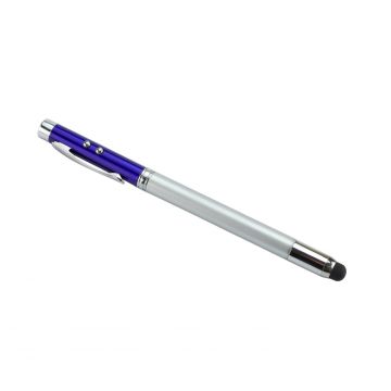 Bagheta telescopica cu touch pen, laser si lanterna Negru