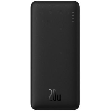 Baterie externa Baseus Airpow 10000 mAh, 1x USB-C, 1x USB, 20W, Black