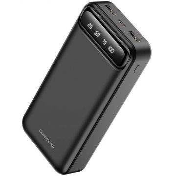 Baterie externa Borofone BJ14A Freeway, 20000 mAh, 2x USB, 1x USB-C, Black