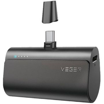 Baterie externa VEGER W0556, 5000 mAh, 1xUSB-C, negru