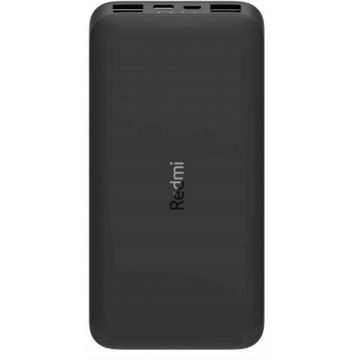 Baterie externa Xiaomi Redmi 10000 mAh, 1x USB-C, 2x USB, 2.4A, Black