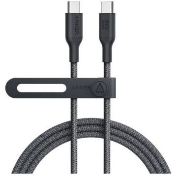 Cablu de date / adaptor Anker USB-C Male la USB-C Male, 1.8 m, PD 140W, Black