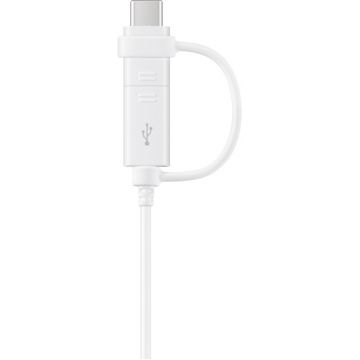 Cablu de date / adaptor Samsung USB Male la microUSB Male, USB-C Male adaptor, 1.5 m, White