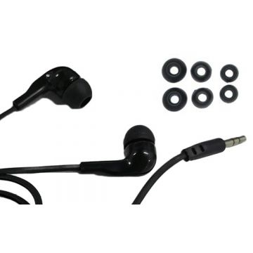 Casti in-ear cu fir, 3 dopuri incluse, 20Hz - 22000Hz, 112dB, 32Ω, negru