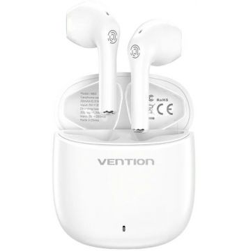Casti Vention In-Ear, Elf Earbuds E02 TWS Bluetooth 5.3 White