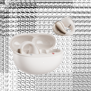 Casti wireless open ear QCY Crossky C30 TWS Alb sport cu cutie de incarcare, Bluetooth 5.4, Control tactil, IPX4