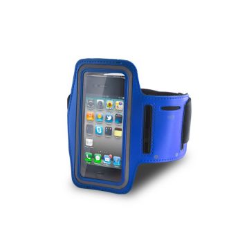 Husa Premium sport Armband, display 11.5 x 5 cm, pentru alergat/sala/fitness, albastru, negru