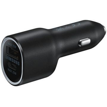 Incarcator auto Samsung EP-L4020N, 1x USB, 1x USB-C, Fast Charging, Black