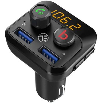 Incarcator auto Tellur Modulator FM Bluetooth FMT-B8, Black