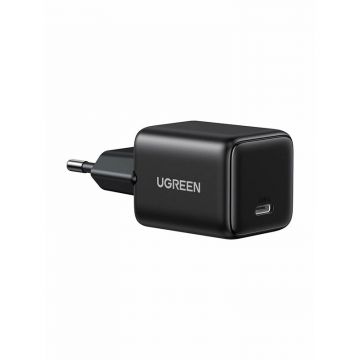 Incarcator rapid retea UGREEN 20W USB-C GaN Fast Charger EU X512, 1 x USB C, Negru