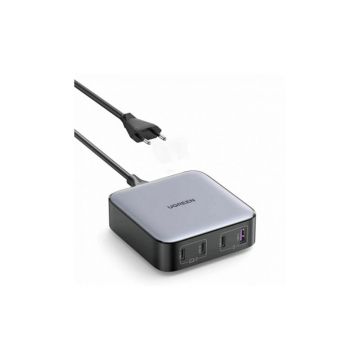 Incarcator rapid UGREEN Nexode 100W Desktop Charger EU CD328 + cablu USB-C, 3x USB-C, 1x USB-A, Gri