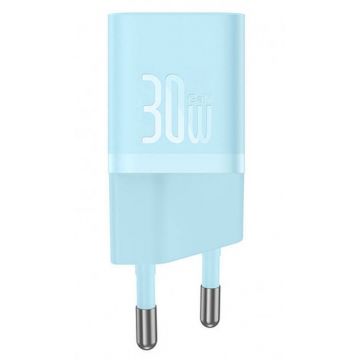Incarcator retea Baseus Mini, GaN5 1x USB-C, Fast Charge 30W, Blue