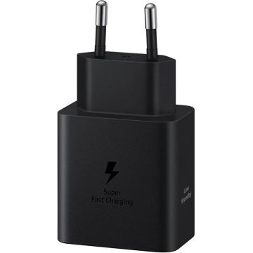 Incarcator retea Samsung Power Adapter, negru, 1x USB-C, Fast Charge 45W + cablu USB-C