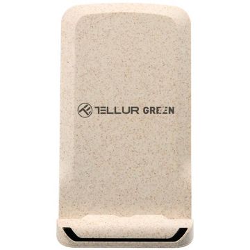 Incarcator wireless Tellur TLL151311, certificat Qi, 15W, pliabil, Crem