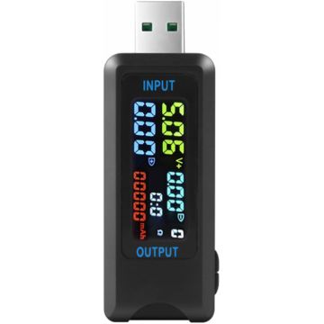 iSEN 6527-U USB Digital Tester Negru, USB A, Ecran LCD