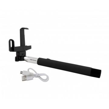 Selfie stick Esperanza, 5V, microUSB, Bluetooth 3.0, plastic, negru
