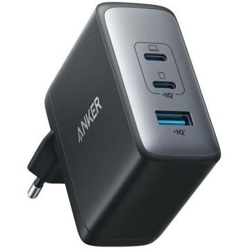 Anker Incarcator retea Anker 736 Nano II 100W, 2x USB-C, 1x USB-A, PowerIQ 3.0, Negru